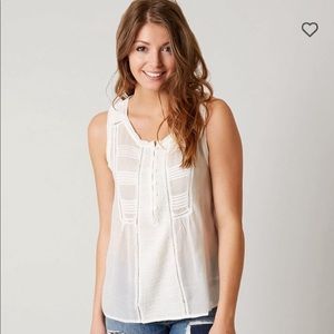 NWT Lucky Brand Audrey Sleeveless Henley